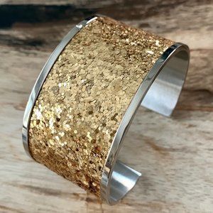 Dyrberg/Kern Coarsini Sequin stainless steel cuff bracelet